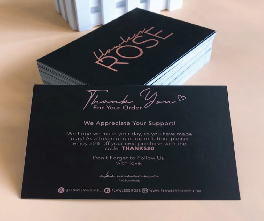 Double pasted thick business cards Dubai
