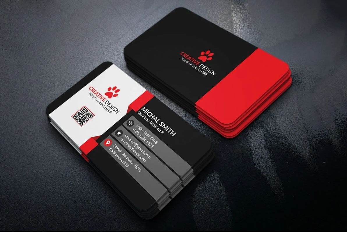 Rounded corner business cards Dubai