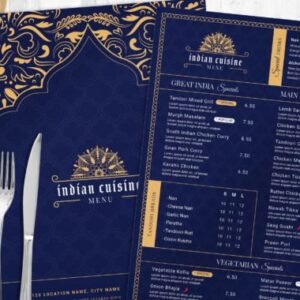 Menu Card Printing Dubai