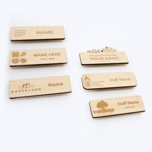 Wooden Name Badges for Staff in Dubai